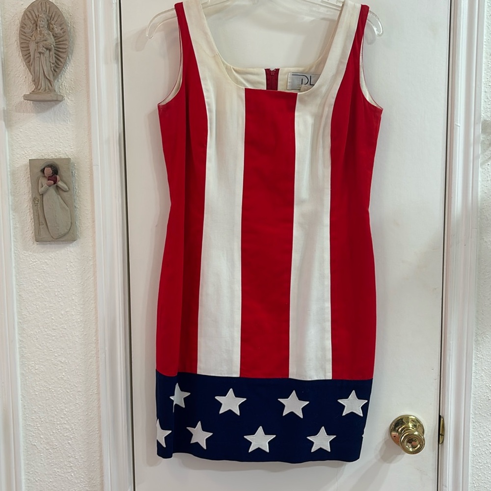 Red, White, and Blue Dress with Stars